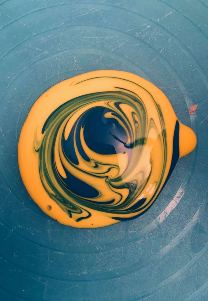 ...yellow and blue...