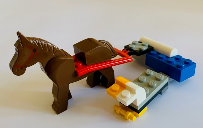 'Horse-stronger' – An abstract Lego creation created by a child using a limited set of random blocks