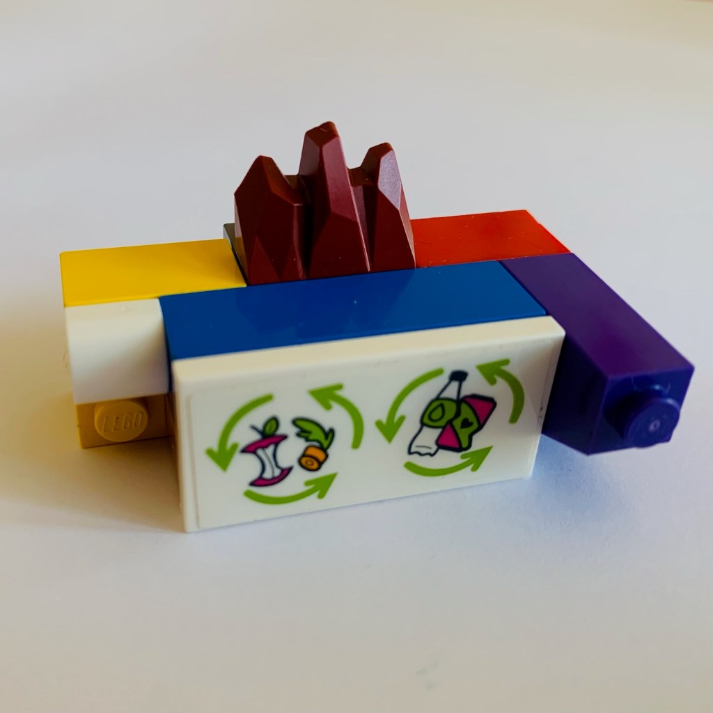'Recycler' – An abstract Lego creation created by a child using a limited set of random blocks